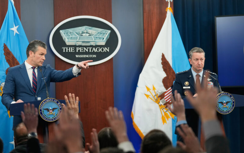 Hegseth says US 'can't stop everything' that Iran fires even as he asserts air dominance